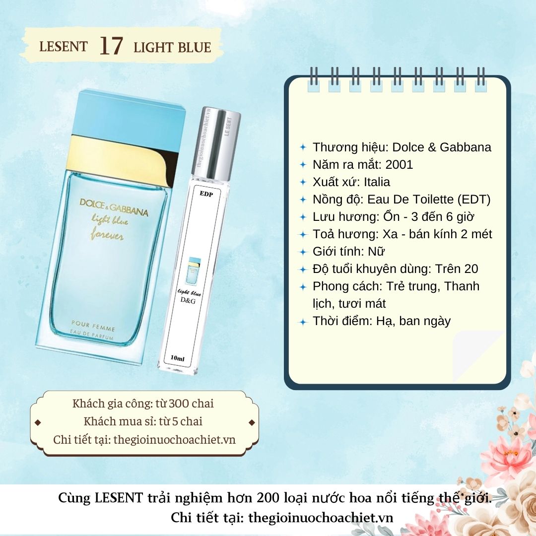 Nước hoa chiết Light Blue Women by D&G 