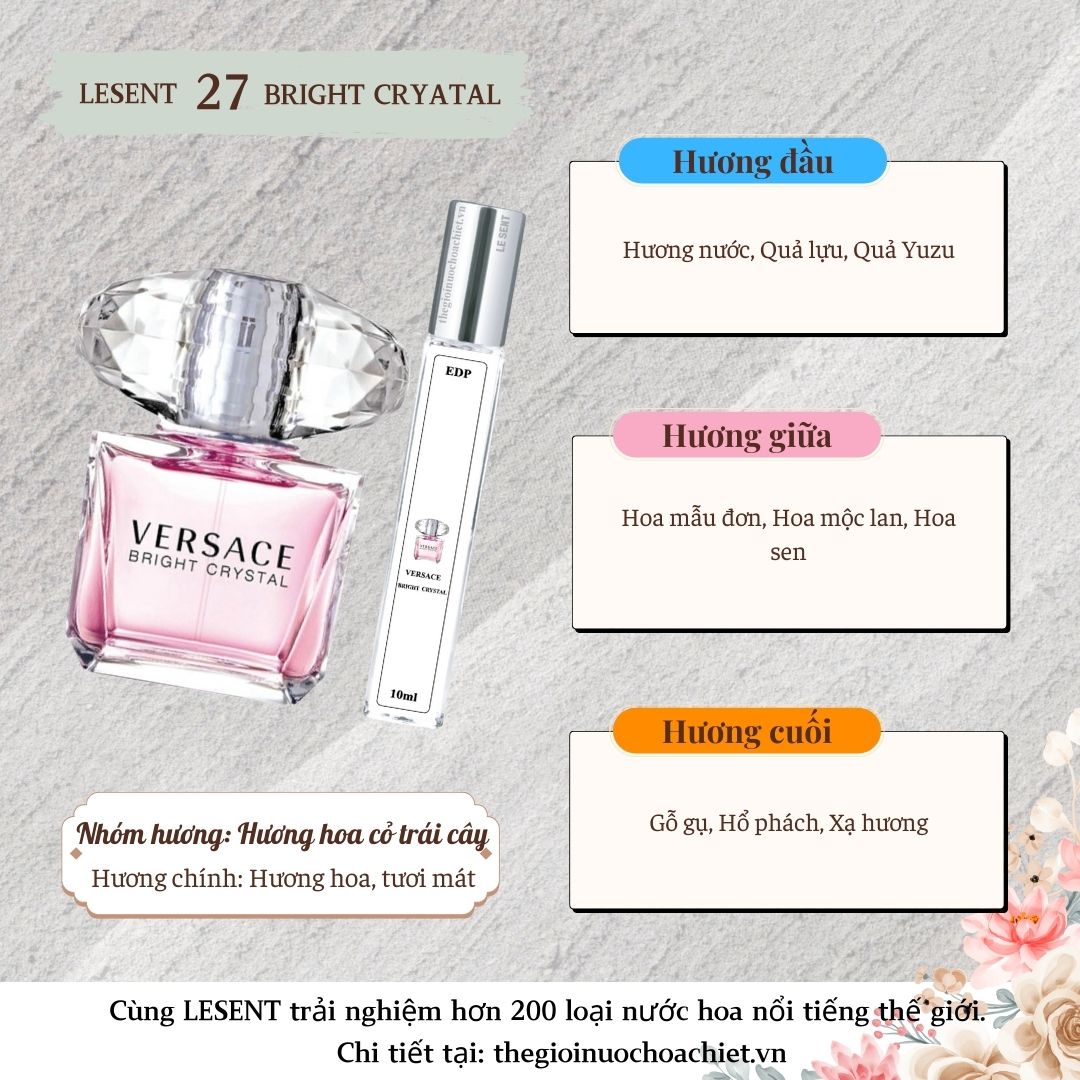 Nước hoa chiết Bright Crystal by Versace 