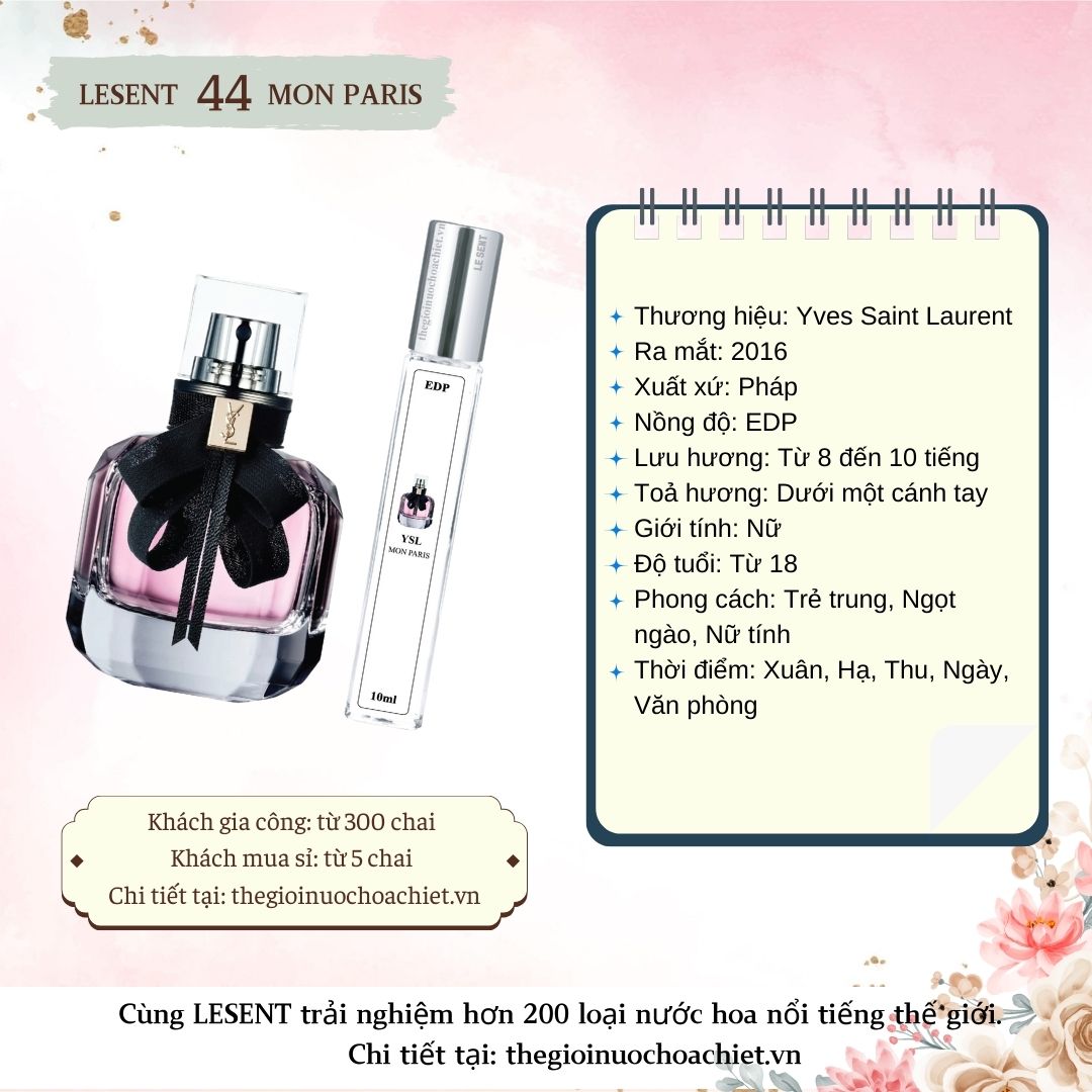 Nước hoa chiết Mon Paris by YSL