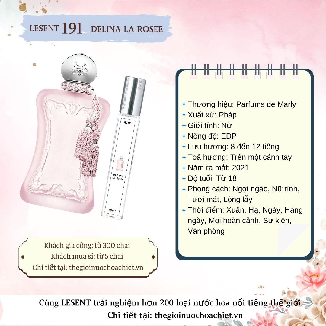 Nước hoa chiết Delina La Rosee by Parfums De Marly