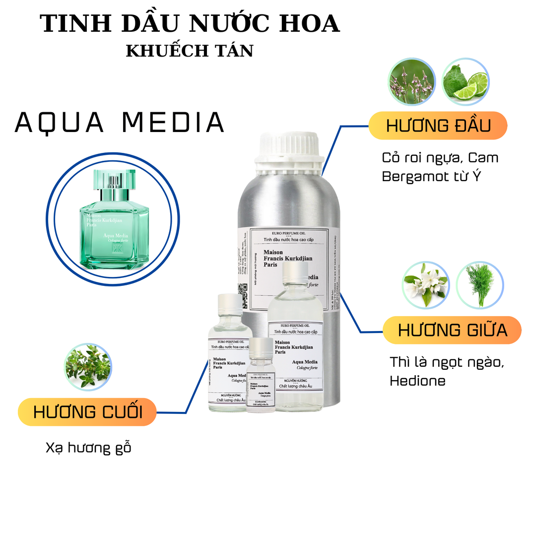 Tinh dầu nước hoa Aqua Media Cologne Forte cho máy khuếch tán