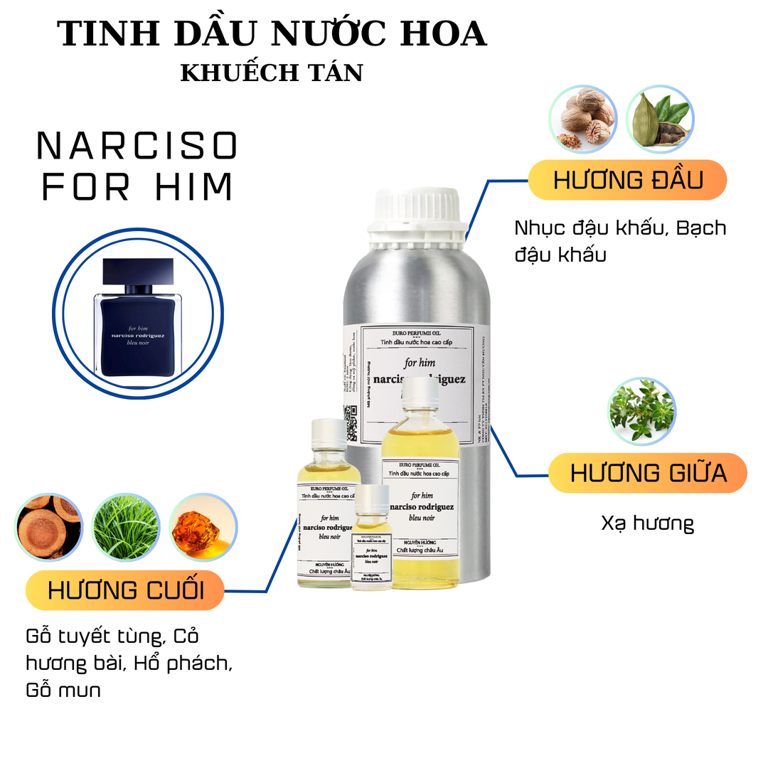 Tinh dầu nước hoa Bleu Noir cho máy khuếch tán