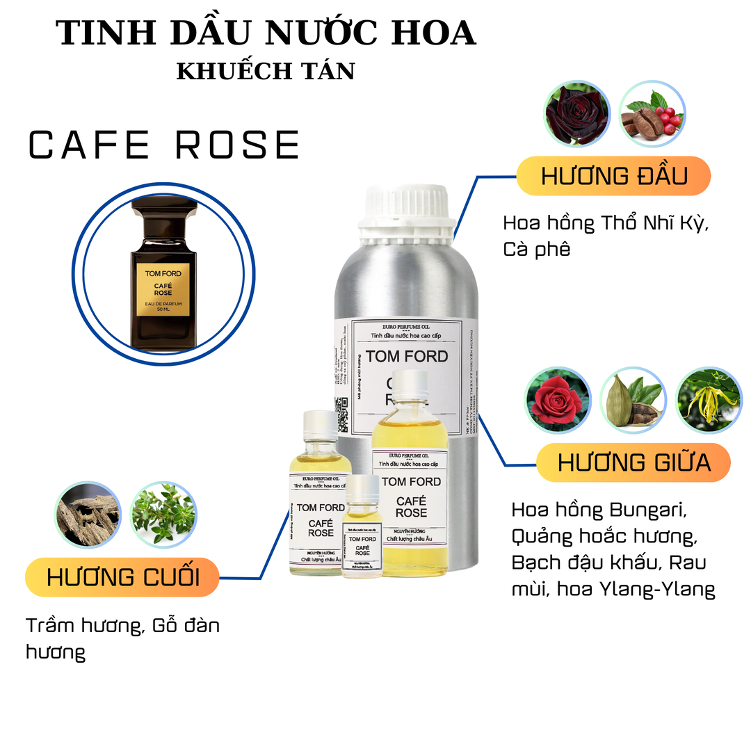 Tinh dầu nước hoa Cafe Rose cho máy khuếch tán