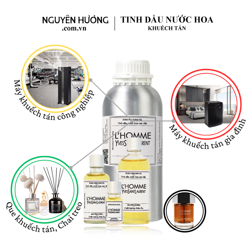 Tinh dầu nước hoa YSL L'Homme cho máy khuếch tán