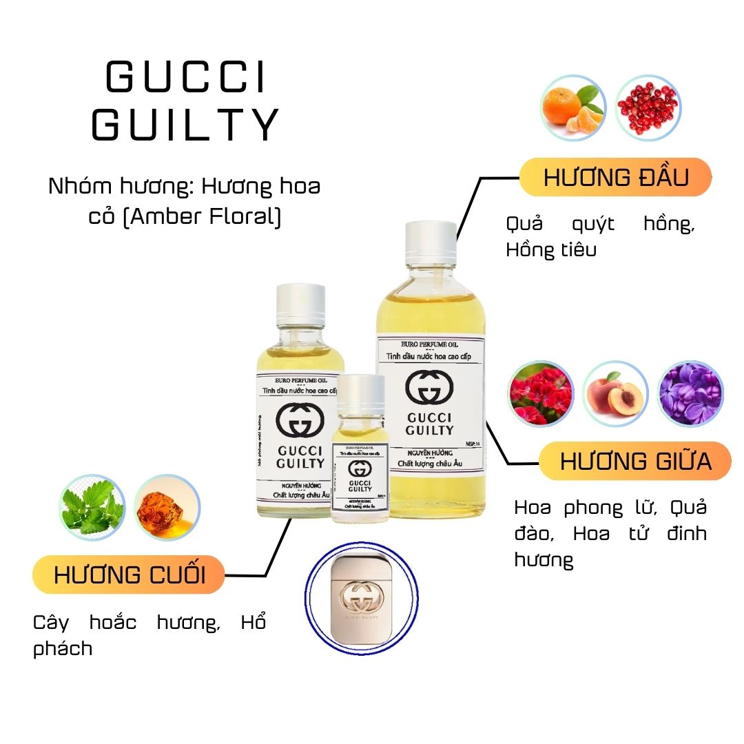 Tinh Dầu Nước Hoa Cao Cấp Guilty by Gucci