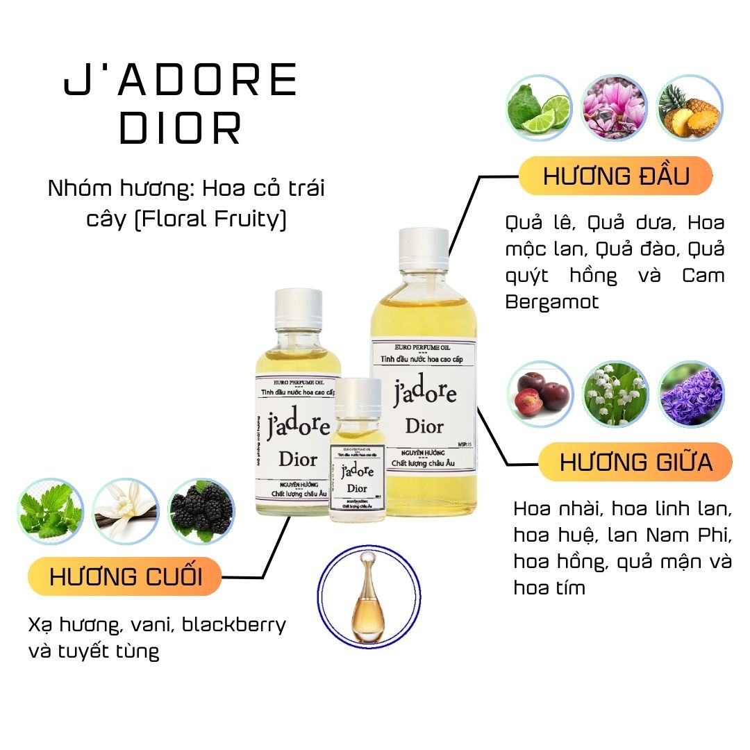 Tinh Dầu Nước Hoa Cao Cấp J'adore by Dior