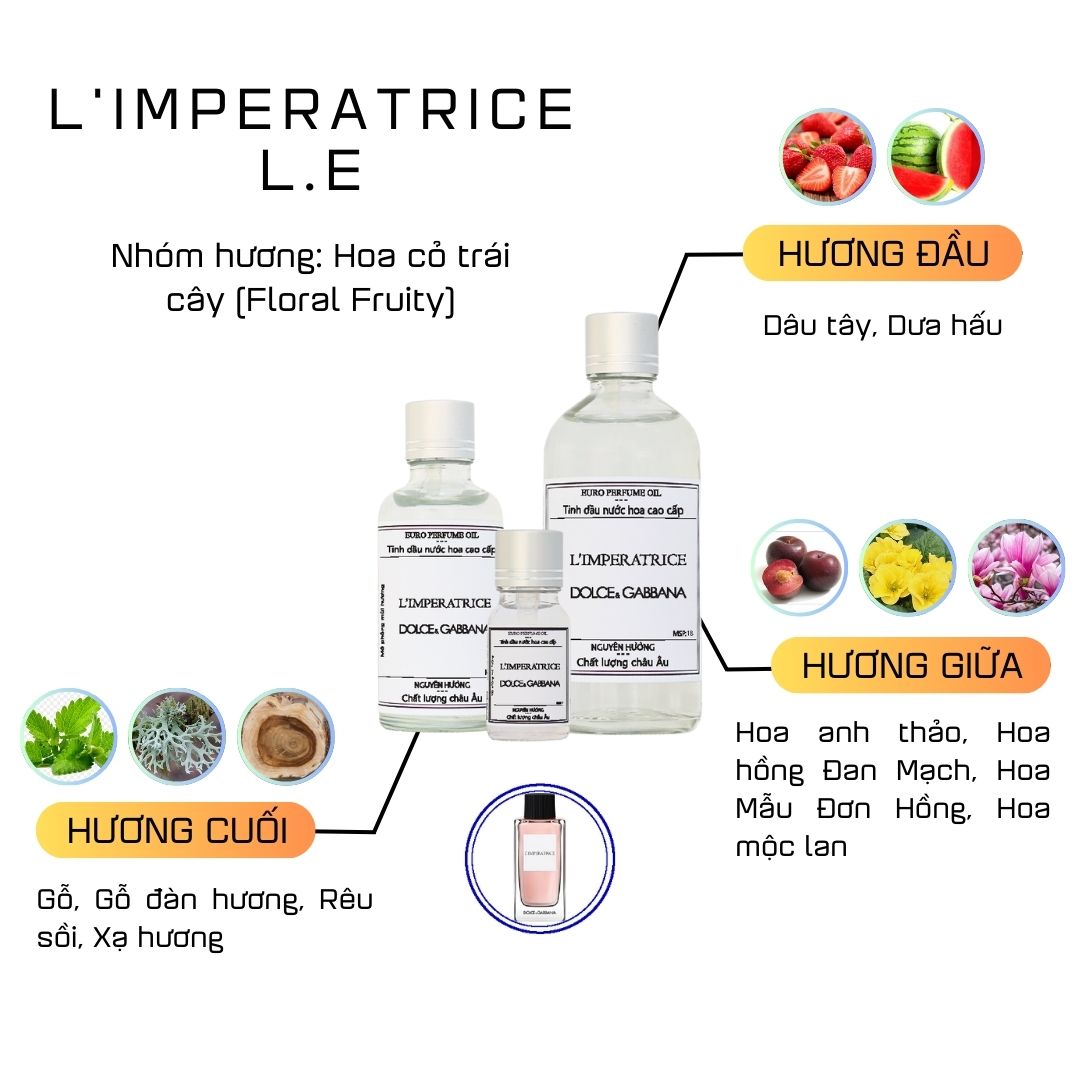 Tinh Dầu Nước Hoa Cao Cấp L'Imperatrice L.E