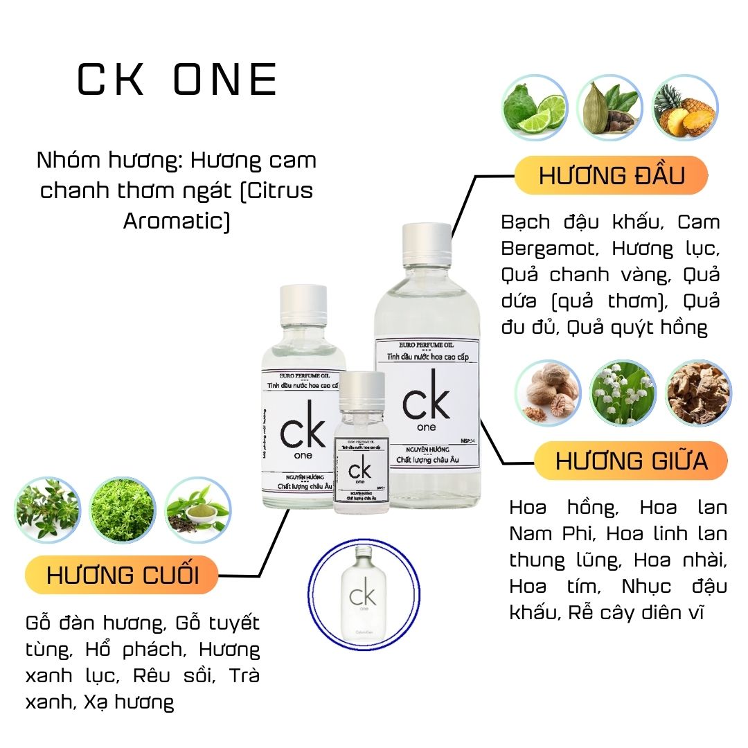 Tinh Dầu Nước Hoa Cao Cấp CK One by Calvin Klein