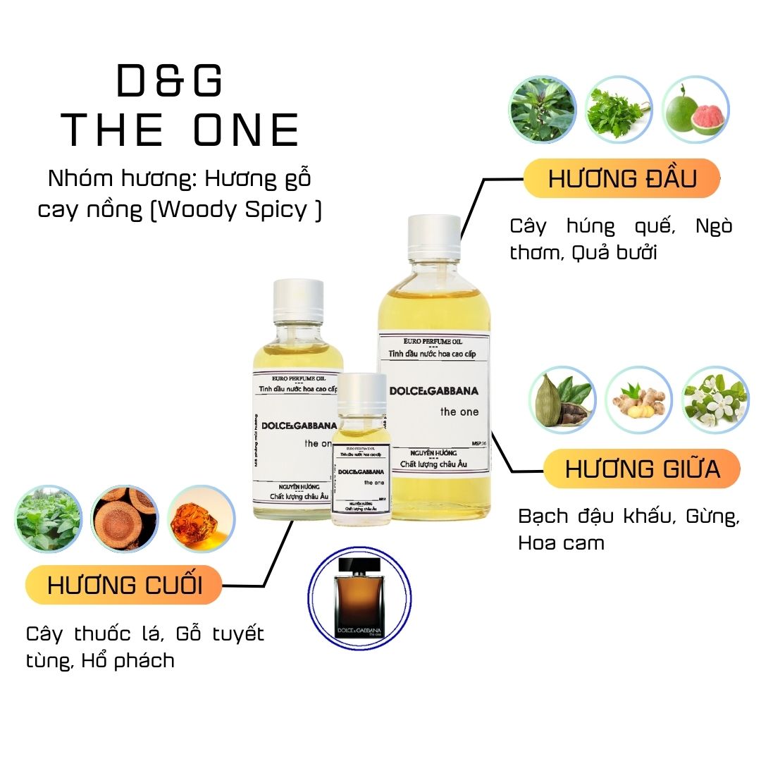 Tinh Dầu Nước Hoa Cao Cấp The One by D&G