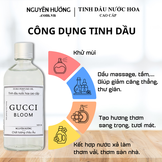 Tinh Dầu Nước Hoa Cao Cấp Bloom Acquadi Fiori by Gucci