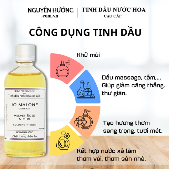 Tinh Dầu Nước Hoa Cao Cấp Velvet Rose & Oud Jo Malone 