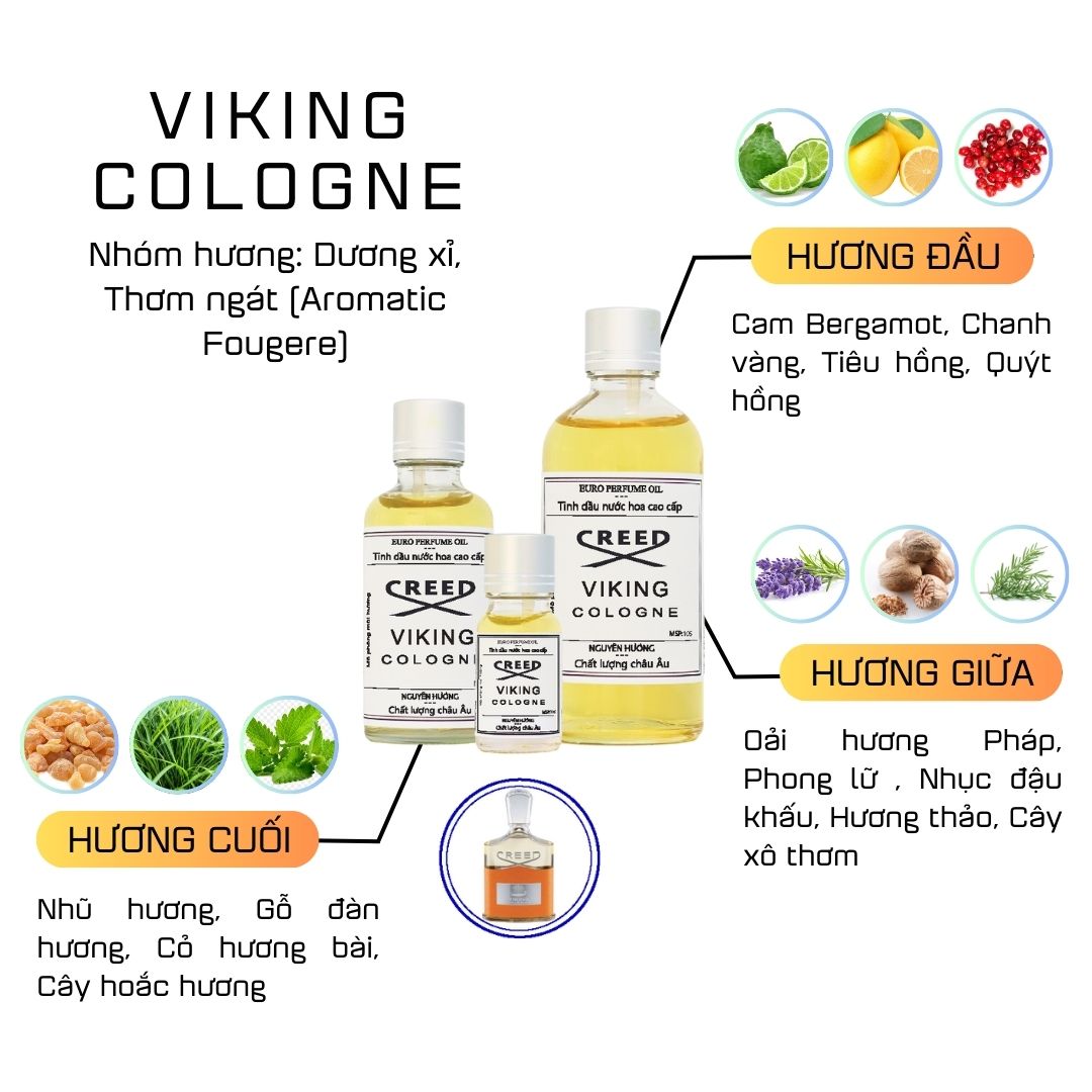 Tinh Dầu Nước Hoa Cao Cấp Viking Cologne by Creed