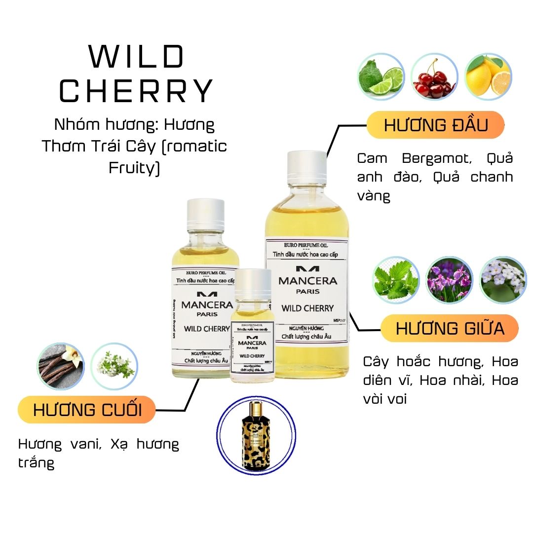 Tinh Dầu Nước Hoa Cao Cấp Wild Cherry by Mancera