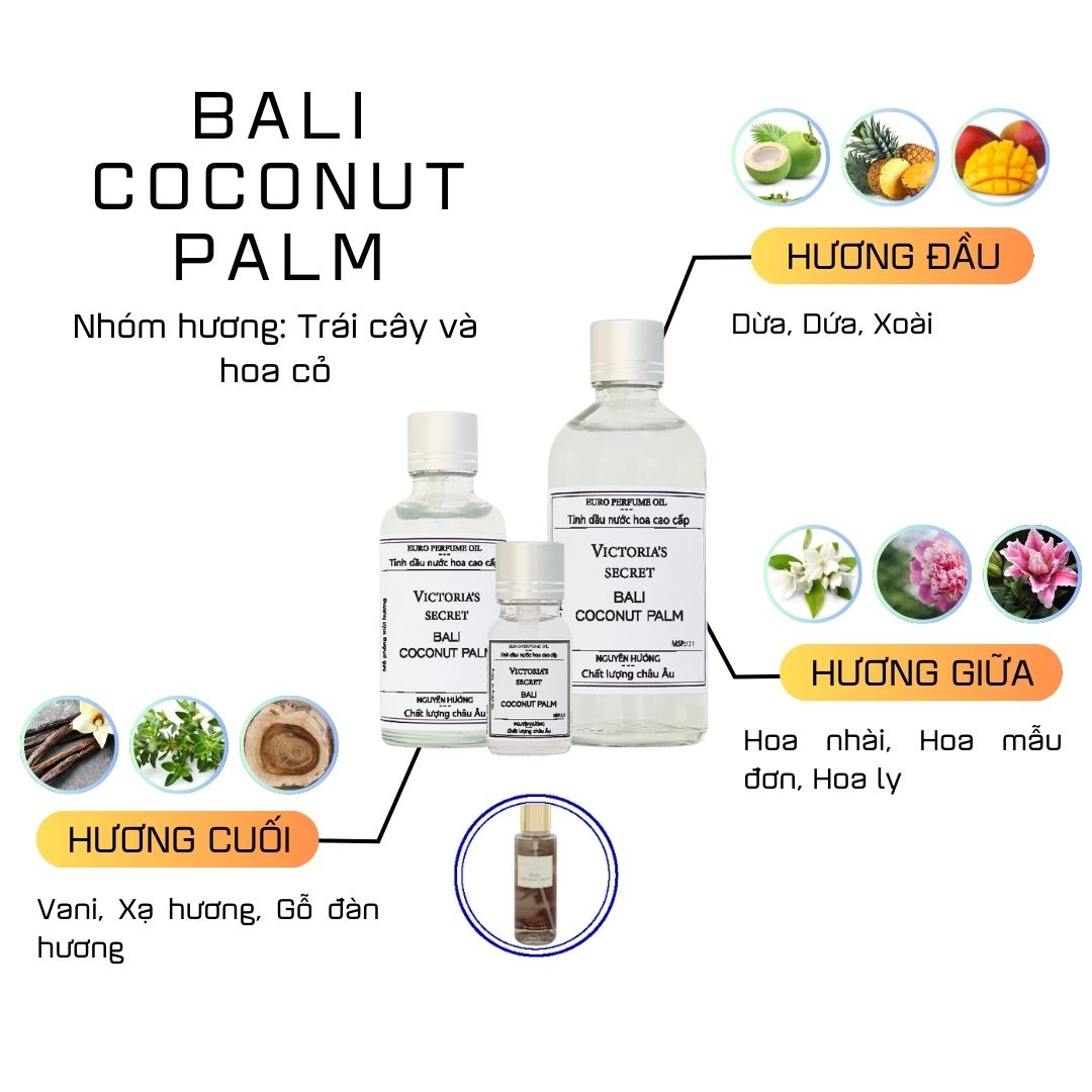 Tinh Dầu Nước Hoa Cao Cấp Coconut Palm