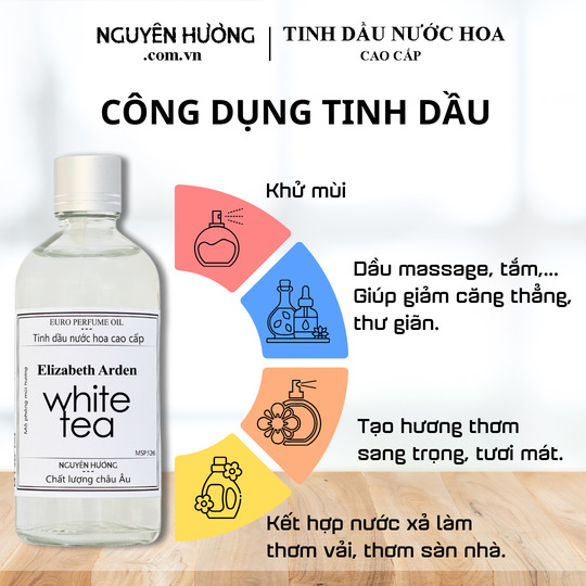 Tinh Dầu Nước Hoa Cao Cấp White Tea by Elizabeth Arden 