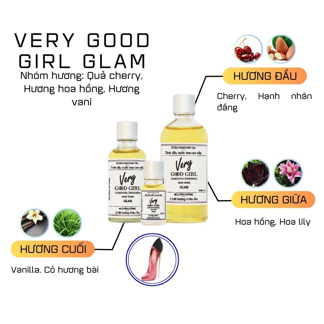 Tinh Dầu Nước Hoa Cao Cấp Very Good Girl Glam