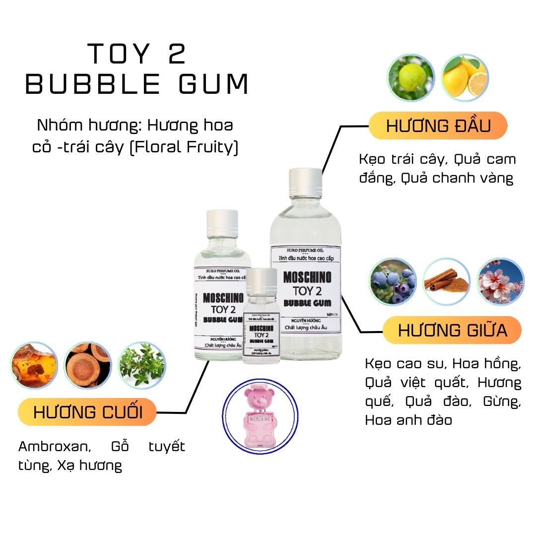 Tinh Dầu Nước Hoa Cao Cấp Toy 2 Bubble Gum by Moschino