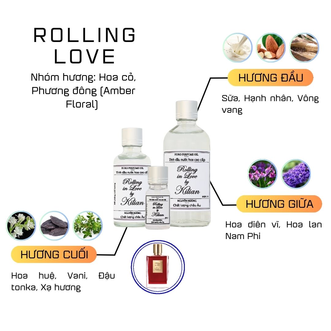 Tinh Dầu Nước Hoa Cao Cấp Rolling Love by Killian