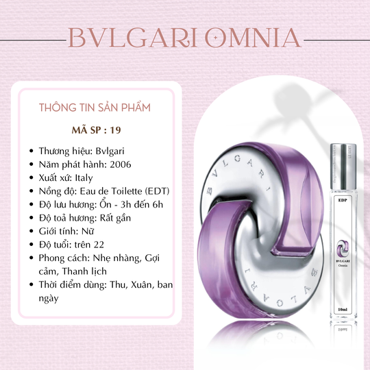 Nước hoa chiết Omnia by BVLGARI 