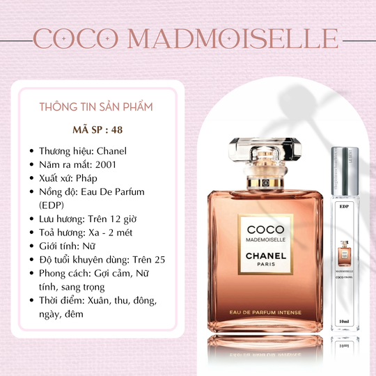 Nước hoa chiết Coco Madmoiselle by Chanel 