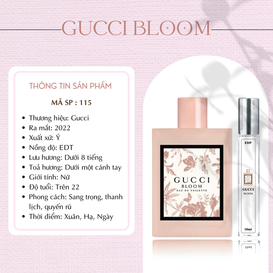 Nước hoa chiết Bloom Acqua di Fiori by Gucci 