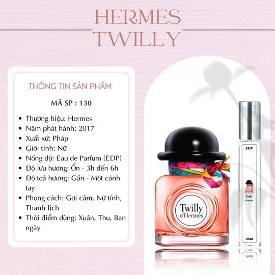 Nước hoa chiết Twilly by Hermes 