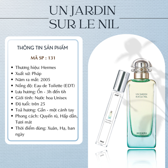 Nước hoa chiết Un Jardin Sur Le Nil by Hermes 