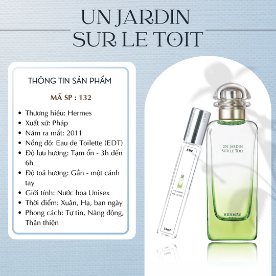 Nước hoa chiết Un Jardin Sur Le Toit by Hermes 