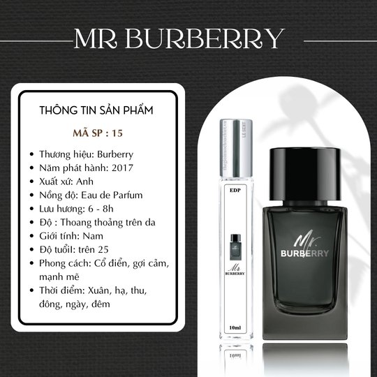 Nước hoa chiết Mr Burberry by Burberry  