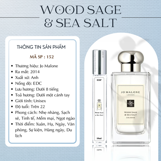 Nước hoa chiết Wood Sage & Sea Salt by Jo Malone 