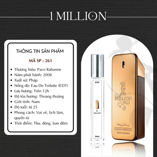 Nước hoa chiết 1 Million by Paco Rabanne