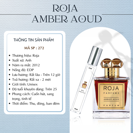 Nước hoa chiết Amber Aoud by Roja Dove