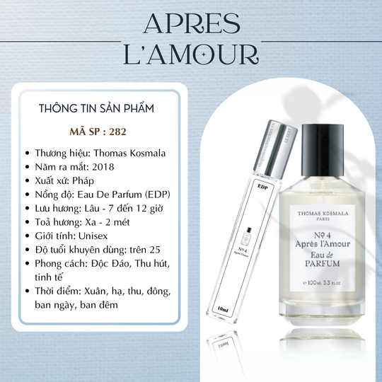 Nước hoa chiết Thomas Kosmala Apres L'Amour No.4 10ml