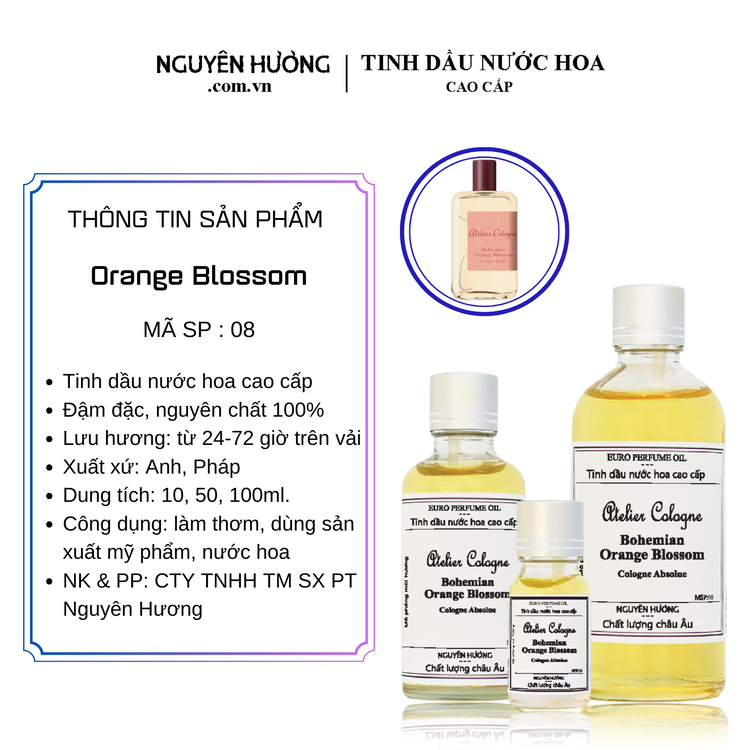 Tinh Dầu Nước Hoa Cao Cấp Orange Blossom by Atelier Cologne