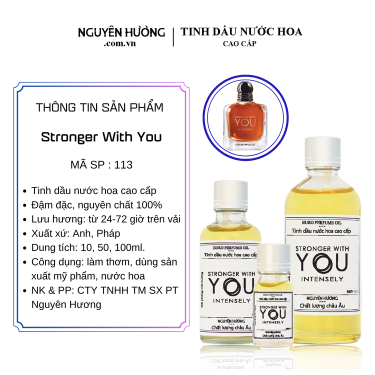 Tinh Dầu Nước Hoa Cao Cấp Stronger With You