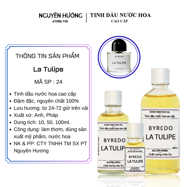 Tinh Dầu Nước Hoa Cao Cấp La Tulipe by Byredo 