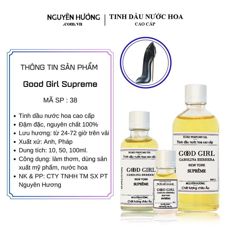 Tinh Dầu Nước Hoa Cao Cấp Good Girl Supreme