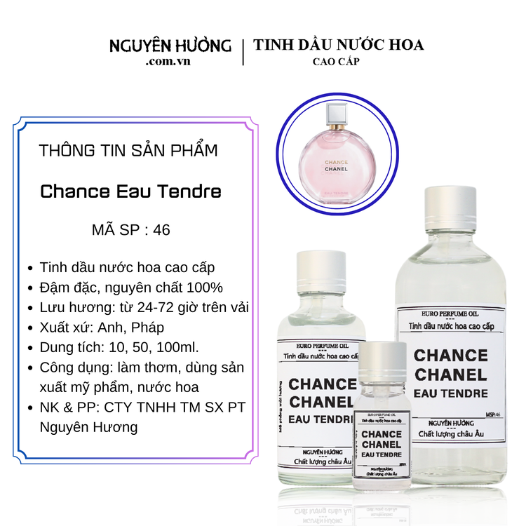 Tinh Dầu Nước Hoa Cao Cấp Chance Eau Tendre