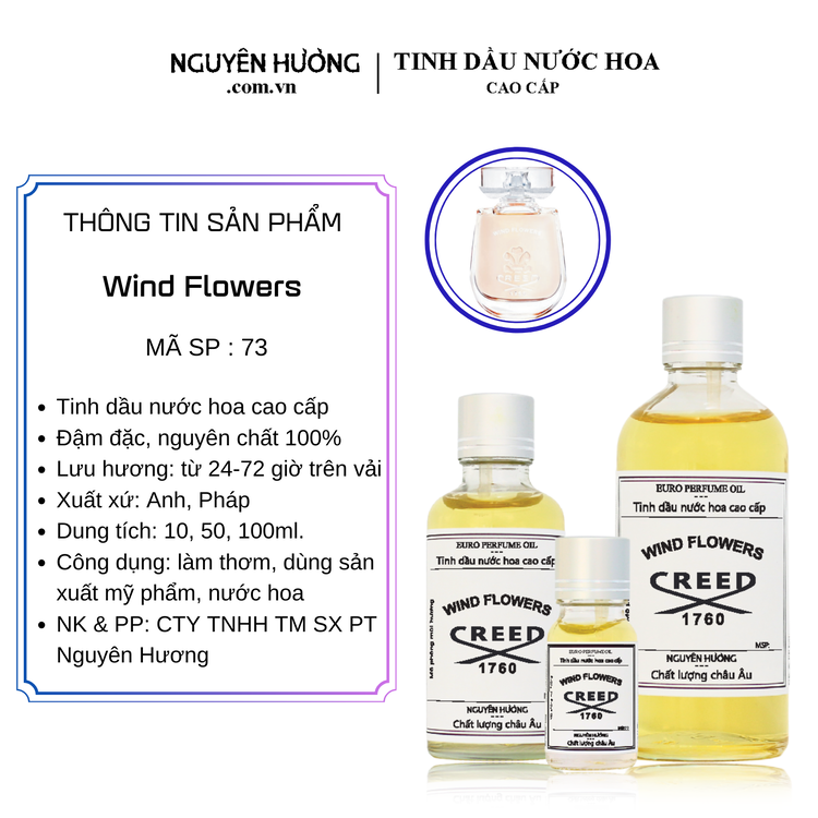 Tinh Dầu Nước Hoa Cao Cấp Wind Flowers by Creed