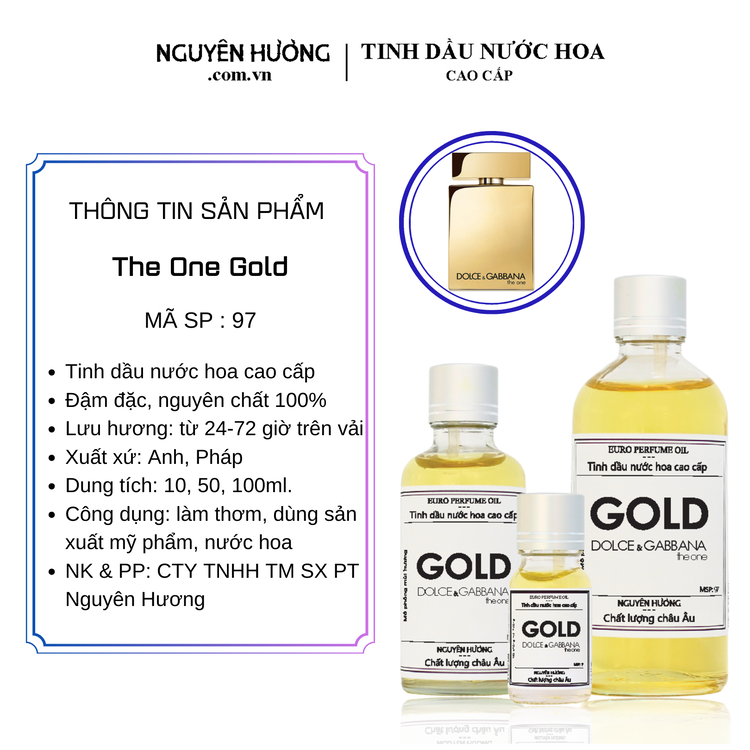 Tinh Dầu Nước Hoa Cao Cấp The One Gold by D&G