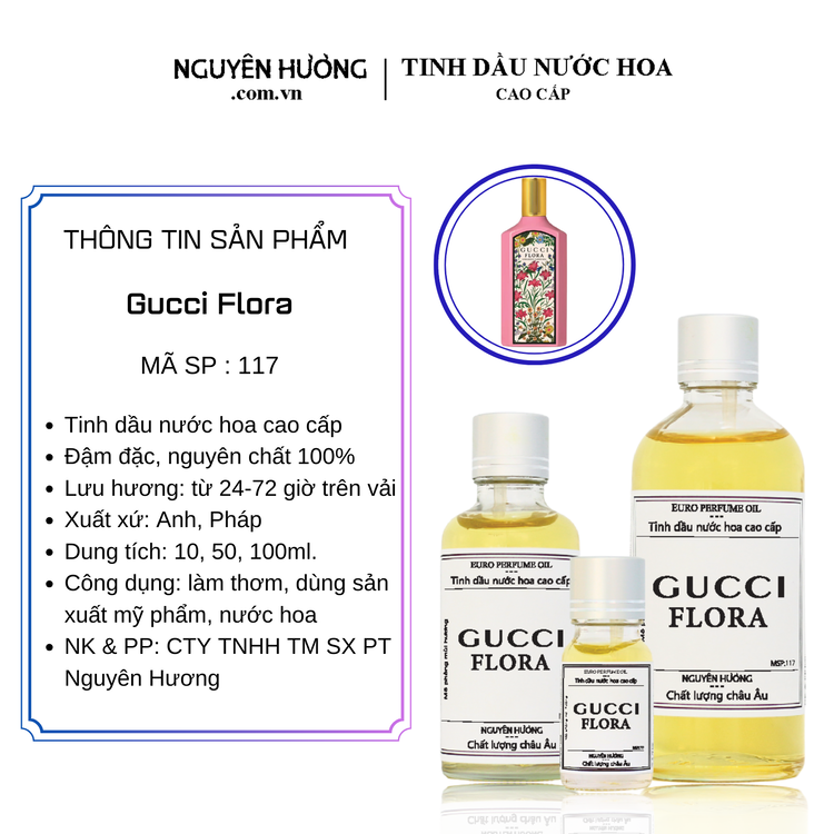 Tinh Dầu Nước Hoa Cao Cấp Flora by Gucci