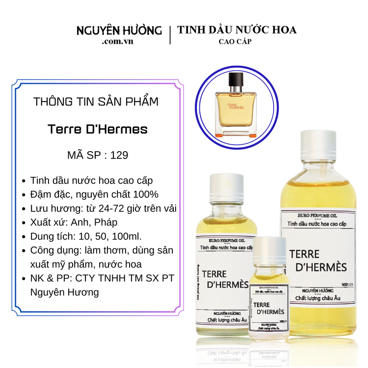 Tinh Dầu Nước Hoa Cao Cấp Terre D'Hermes