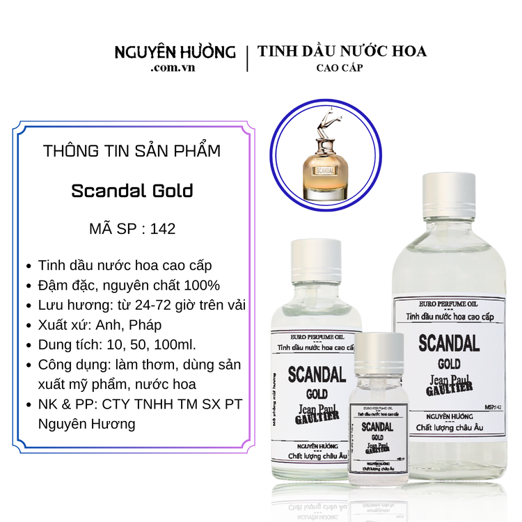 Tinh Dầu Nước Hoa Cao Cấp Scandal Gold