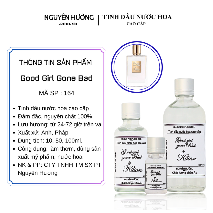 Tinh Dầu Nước Hoa Cao Cấp Good Girl Gone Bad