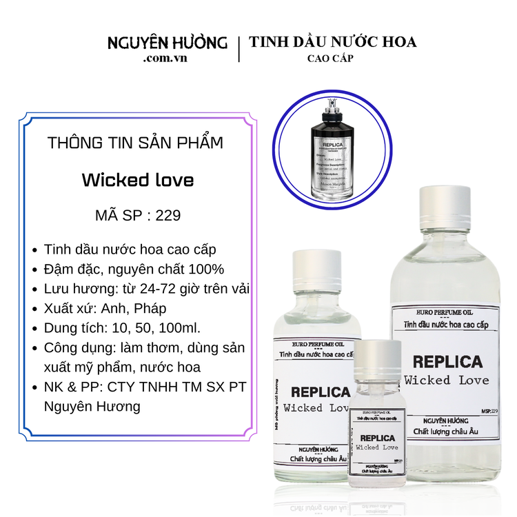 Tinh Dầu Nước Hoa Cao Cấp Wicked love Replica