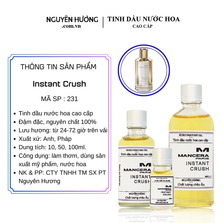 Tinh Dầu Nước Hoa Cao Cấp Instant Crush by Mancera