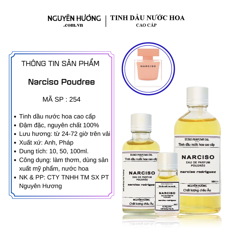 Tinh Dầu Nước Hoa Cao Cấp Poudree by Narciso Rodriguez