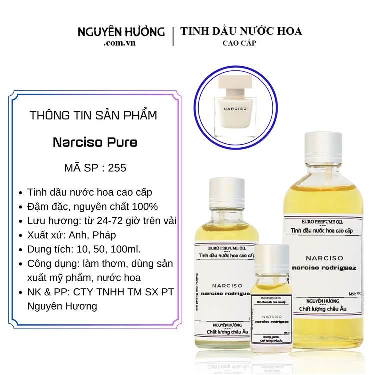 Tinh Dầu Nước Hoa Cao Cấp Pure by Narciso Rodriguez