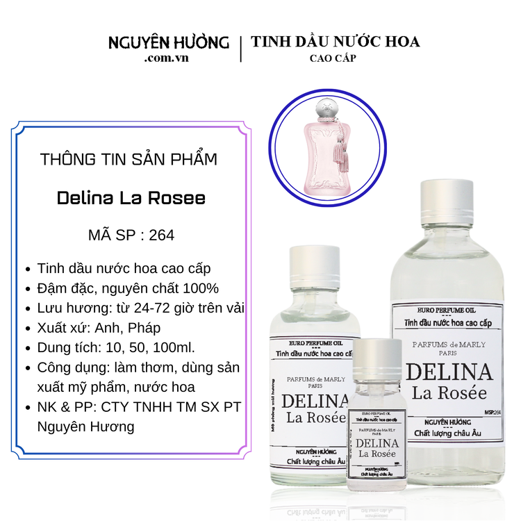 Tinh Dầu Nước Hoa Cao Cấp Delina La Rosee