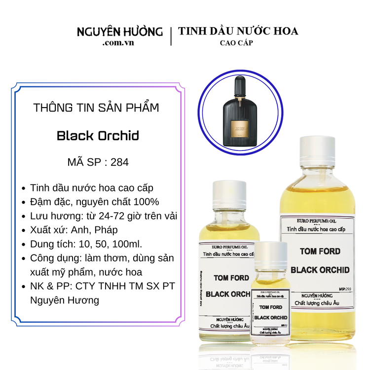 Tinh Dầu Nước Hoa Cao Cấp Black Orchid by Tom Ford